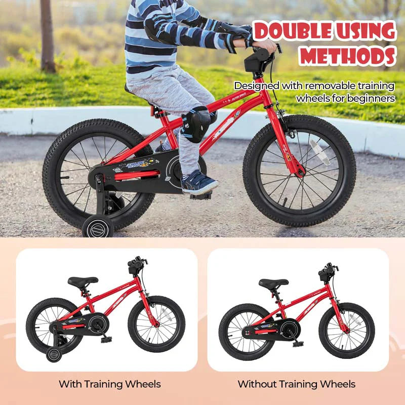 16" Kids Bike for 4-7 Years Old Girls Boys Sport Bicycle with Adjustable Saddle, Training Wheels, Reflectors