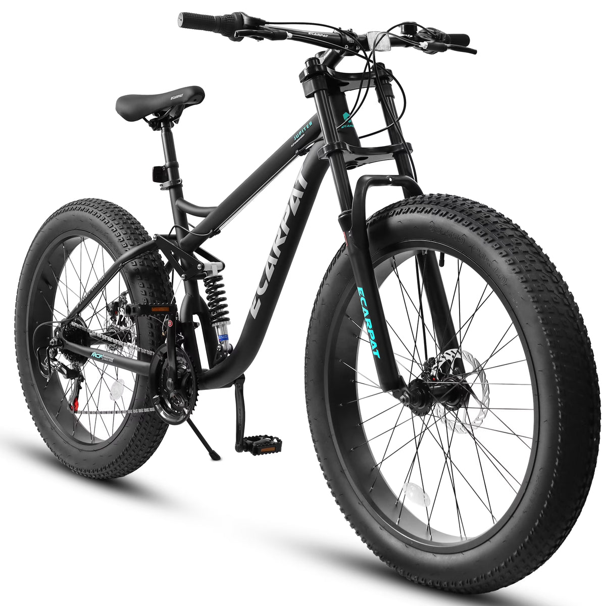 Ambifirner 26" Fat Tire Mountain Bike with Full Suspension - 4" Wide All - Terrain Tires & Shimano 21 - Speed Drivetrain - Outdoor Bike for Men/Women 85% Pre - Assembled Durable Design