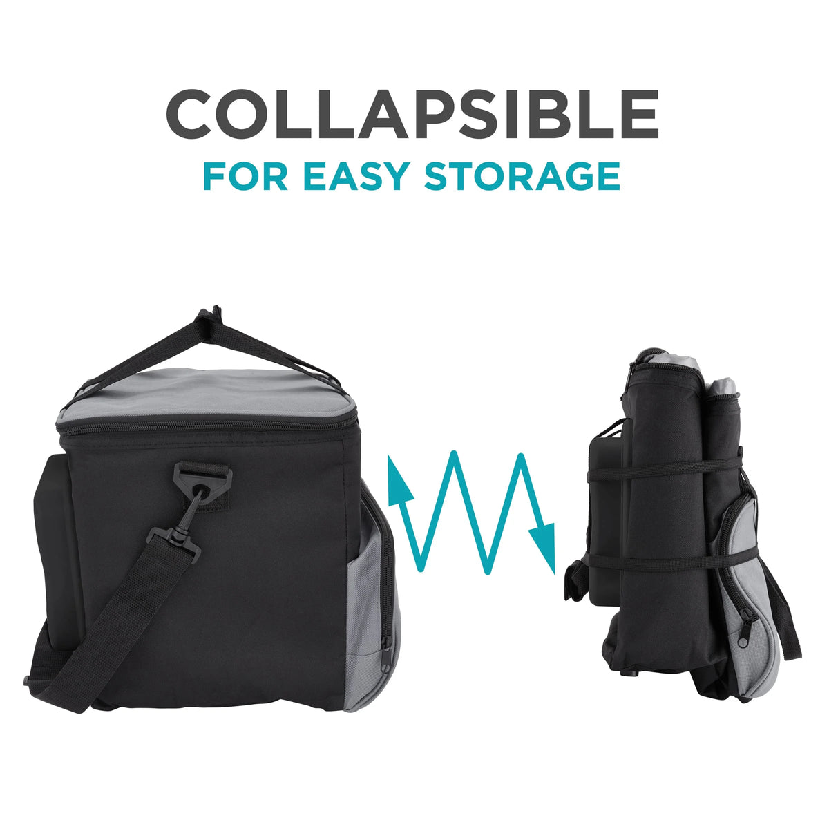 Ivation Portable Electric Cooler Bag | 15 L Soft Sided Thermoelectric Travel Cooler with Shoulder Strap, Storage Pocket & DC 12V Plug in for Car, Truck & RV Camping