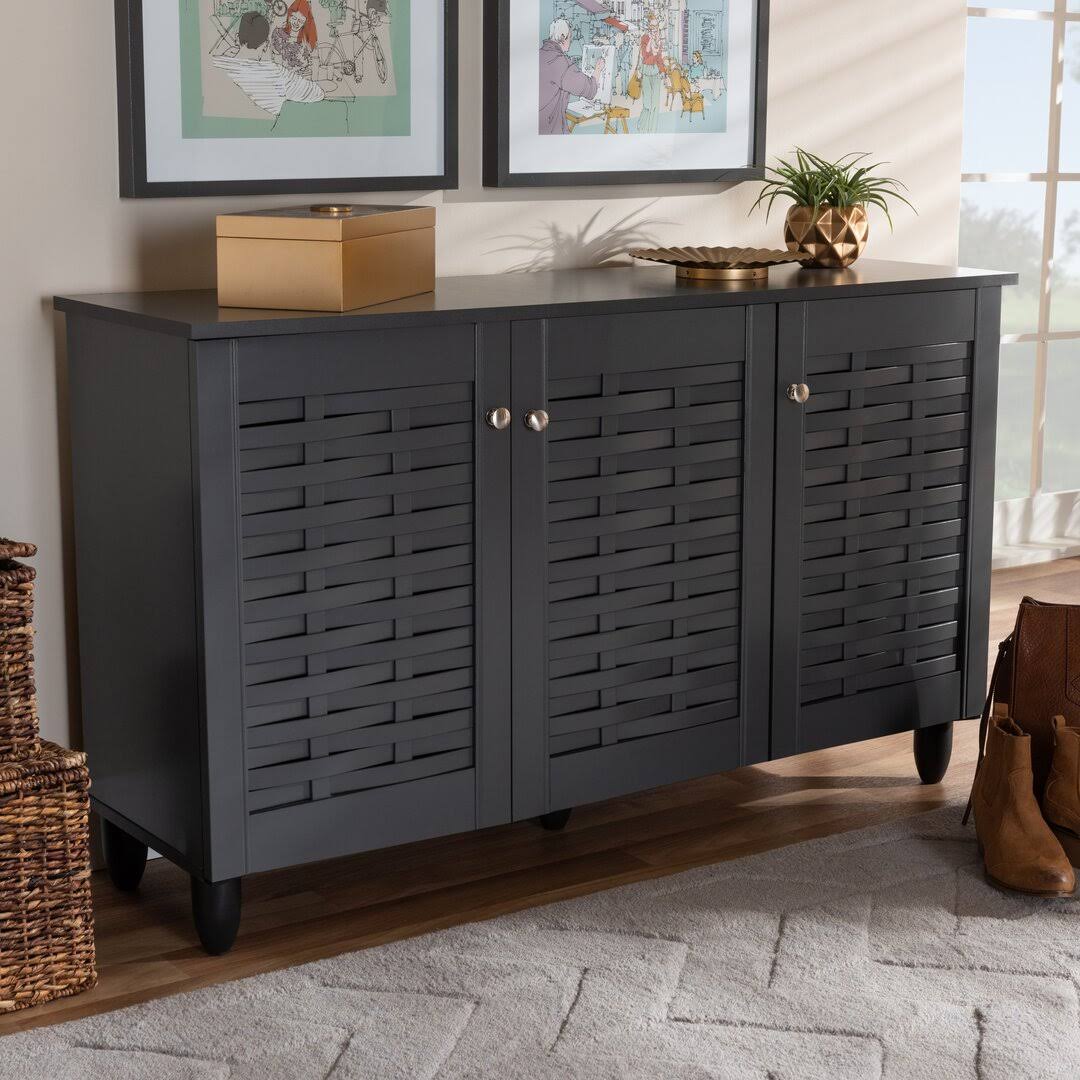 Entryway 12 Pair Shoe Storage Cabinet Winston Porter