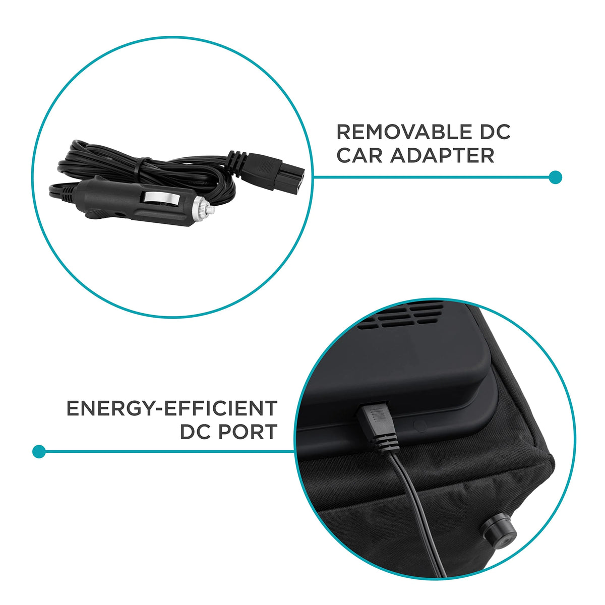 Ivation Portable Electric Cooler Bag | 15 L Soft Sided Thermoelectric Travel Cooler with Shoulder Strap, Storage Pocket & DC 12V Plug in for Car, Truck & RV Camping