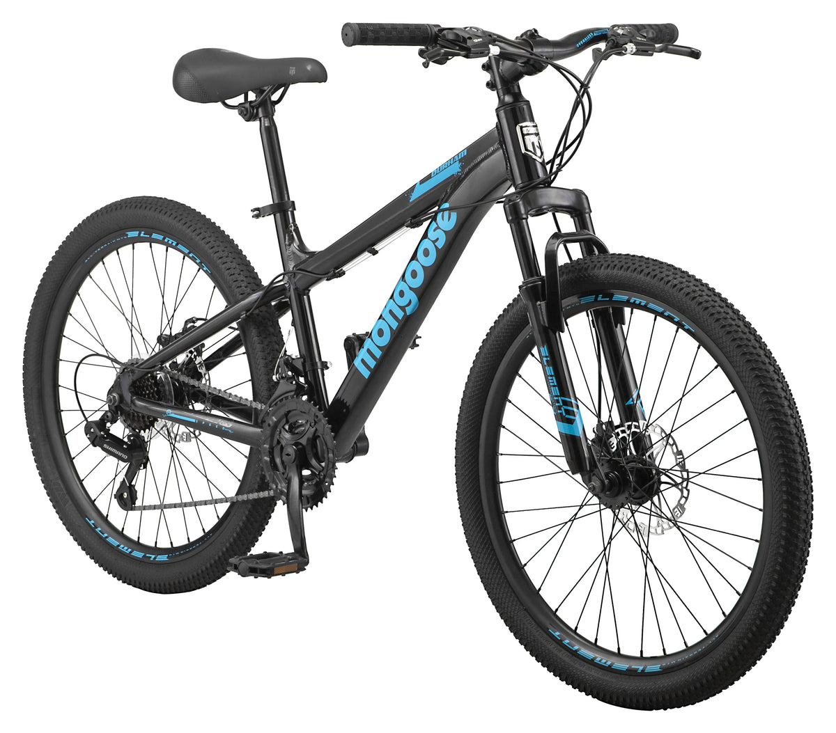 24" Durham Mountain Bike, 21 Speeds, Black