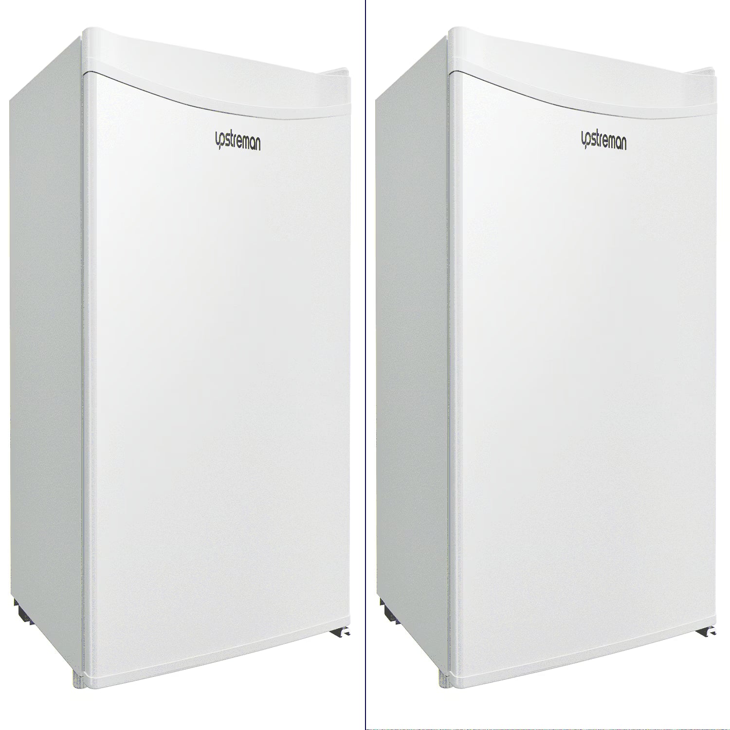 Upstreman 1.7 cu ft Mini Fridge with Freezer Single Door Compact Refrigerator, Low Noise, Energy Saving, Adjustable Temperature, Reversible Door, for Home Office Dorm, Black FR17