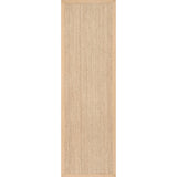 2'6"x14' Runner Elijah Seagrass with Border Area Rug Beige - nuLOOM