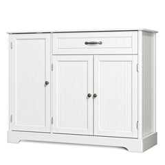 Coffee Bar, Lofka 42" Kitchen Storage Cabinet, Sideboard Buffet Cabinet with 8 Shelves, 1 Drawer