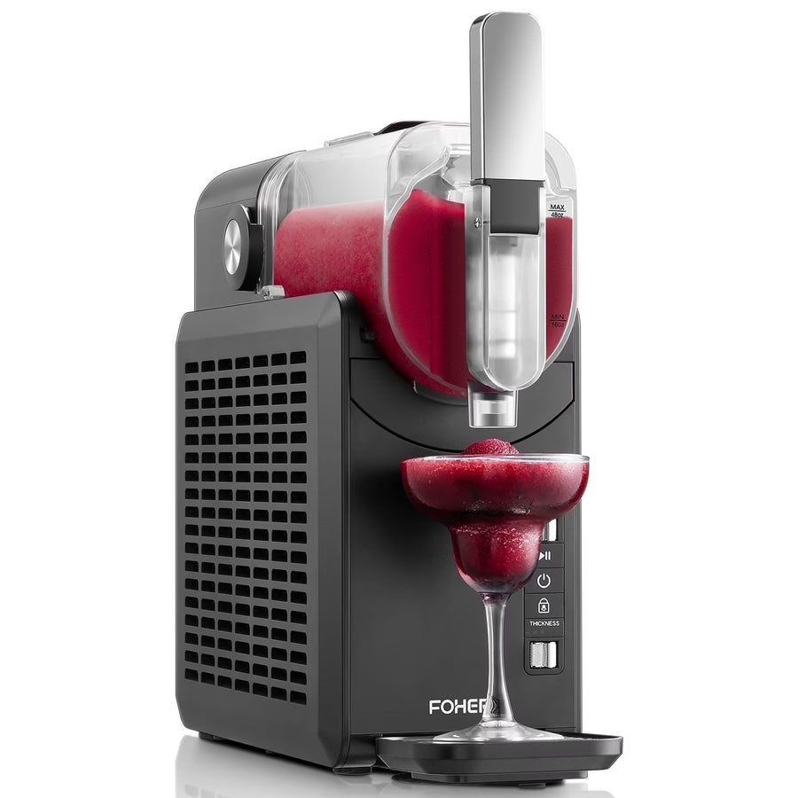 5 - in - 1 Slushie Machine, No Ice Needed, 15 Min Slushy Machine for Home with Self - Cleaning, Professional Frozen Drink Maker, 5 Preset Programs, Frozen Margaritas, Frapps, Milkshakes, and More, FOHERE