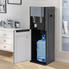 5.28 Gallon Bottom Loading Water Cooler Dispenser, 2 Temperatures Available with Hot, Cold, Practiacal Freestanding Water Dispenser for Both Home Offices Nurseries Kitchens.(Dark Gray)