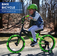 Bicycles 18" Madd Gear MG18 BMX Boy'S Bike, Black and Green
