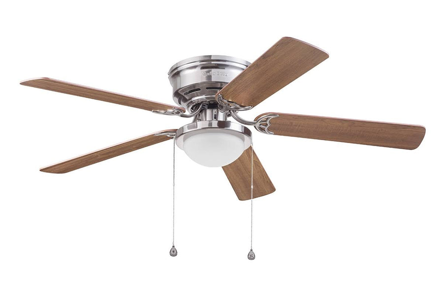 Harbor Breeze Armitage 52in Brushed Nickel Indoor Flush Mount Ceiling Fan with Light Kit