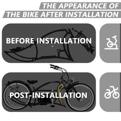 Tracer Signature Pro E - Bikes Frame with Fork, for 26" 3.0, 4.0 Fat Tire, Coaster Brake/Disc Brake, for Beach Cruiser Bike, Black