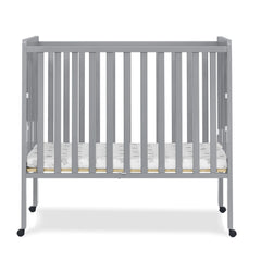 Delta Children Lee Portable Folding Mini Crib with 1.5 - Inch Mattress - Greenguard Gold Certified, Bianca White