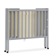 Delta Children Lee Portable Folding Mini Crib with 1.5 - Inch Mattress - Greenguard Gold Certified, Bianca White