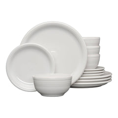 Fiesta 12-Piece Bistro Dinnerware Set - White