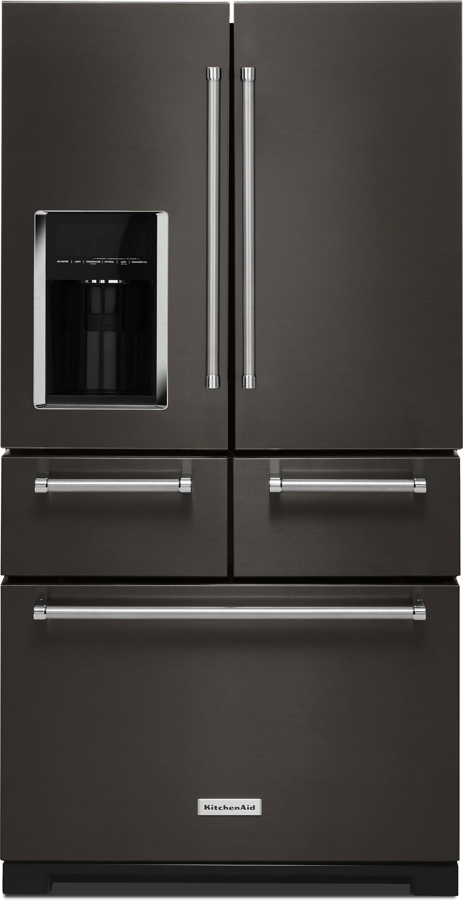 KitchenAid KRMF706EBS French Door Refrigerator - 36" - 25.8 cu ft - Black Stainless