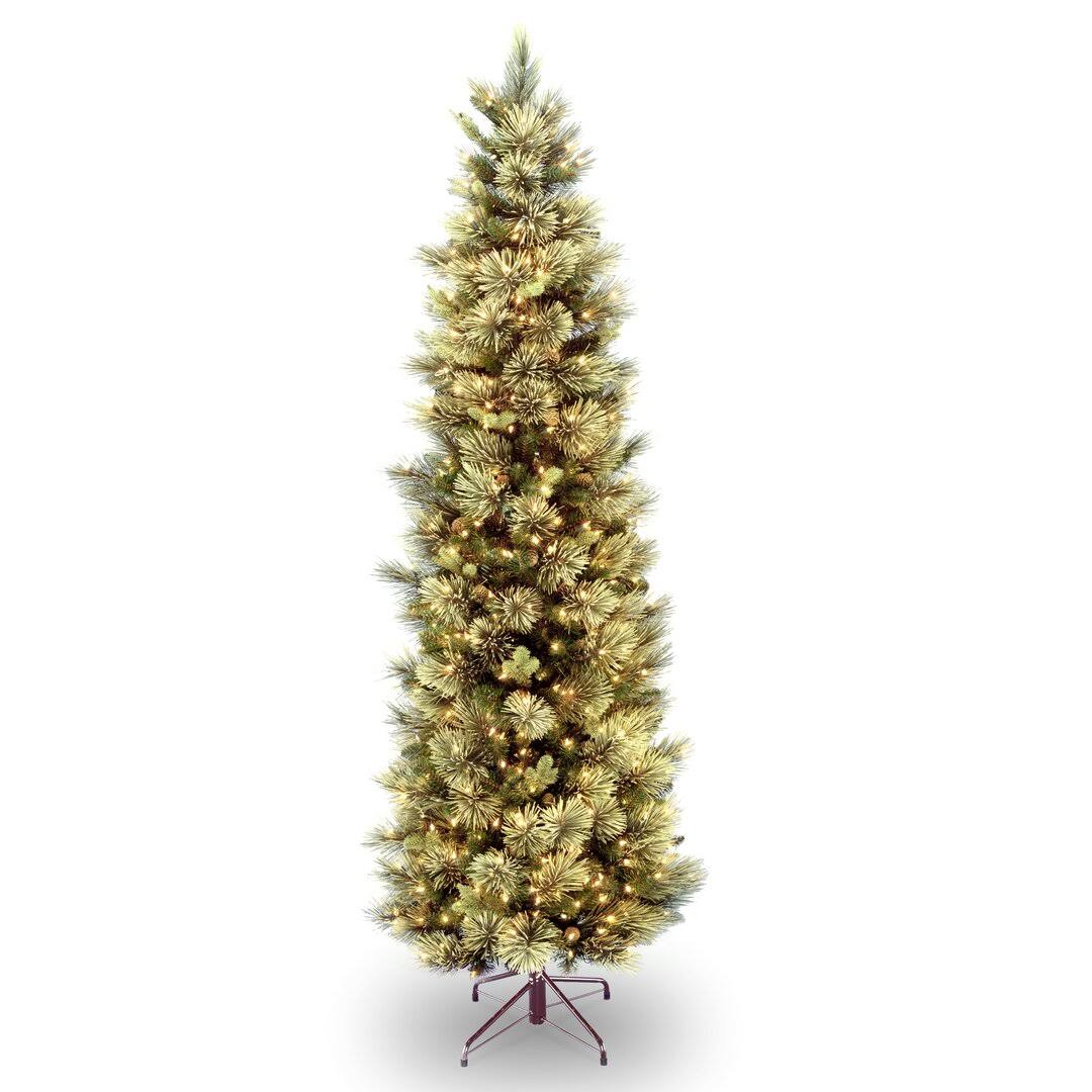 Green Artificial Christmas Tree with Clear/White Lights Size: 6.5'