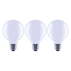 Ecosmart 100-Watt Equivalent G25 Dimmable Globe Frosted Glass Filament LED Vintage Edison Light Bulb Daylight (3-pack)