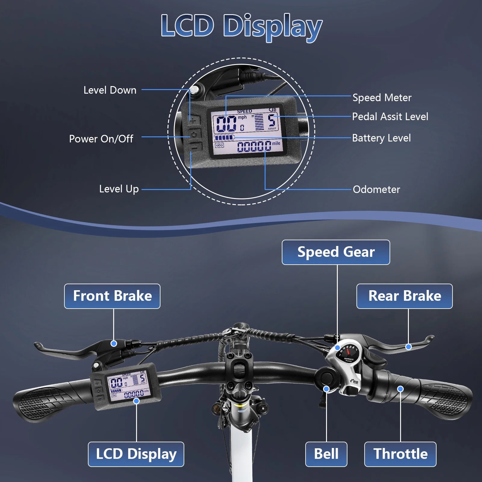 Gocio Foldable Electric Bike for Adults, Peak 750W Electric Mountain Bicycles, 20" * 2.4" Fat Tire Electric Bicycle, 375wh 48V Removable Lithium - Ion Battery, Urban Commuter Ebike Man Woman UL2849