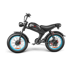 EMOKO C93 Electric Bike - Dual 2000W Motors - Removable 23ah Battery - up to 100 Km Range - Shimano 7 - Speed Gears - Hydrualic Brake - 20" Wheels, Blue Color