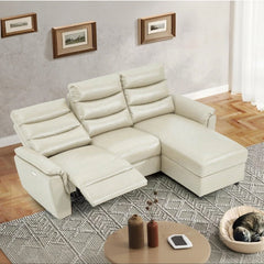 AECOJOY Power Reclining Sectional Sofa, PU Leather Sleep Sofa Bed with Storage Chaise