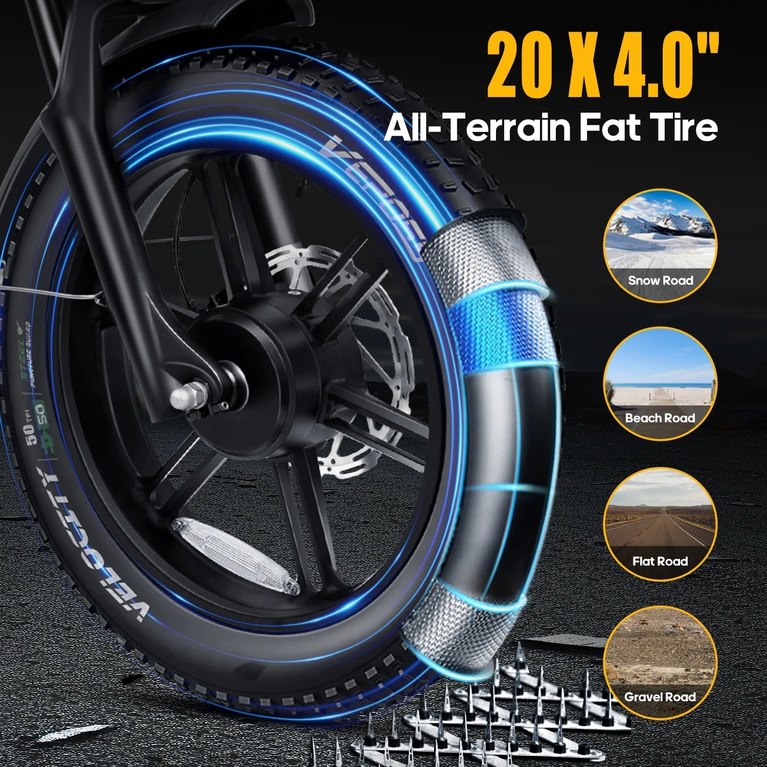 Wallke H9 AWD 3200W Dual Motor Electric Bike for Adult, 82ah 48V Dual Battery Long Range E - Bicycle, 31 - 34MPH Fast Ebike, 20" Fat Tire Offroad Full Suspension Folding, 3mm Aluminum Alloy Frame, UL2849