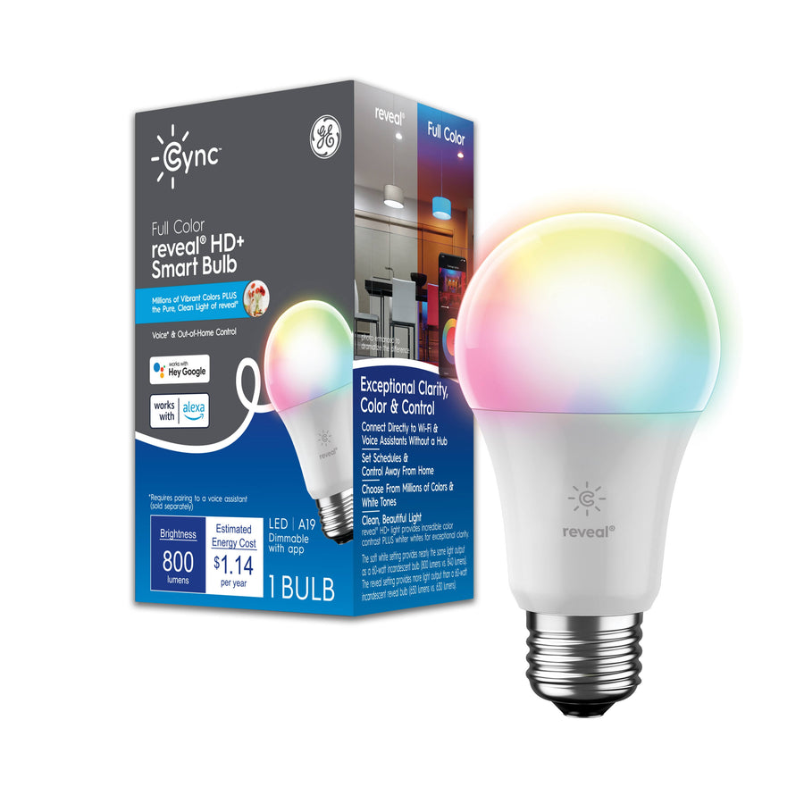 GE Reveal 60-Watt EQ A19 Full Color Smart Bulb