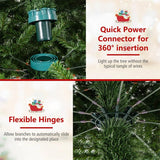 12 FT Pre-Lit Artificial Christmas Tree with Quick Power Connector, 1030 Warm White LED Lights, 2536 Tips & Hinged for Indoor Outdoor Decoration