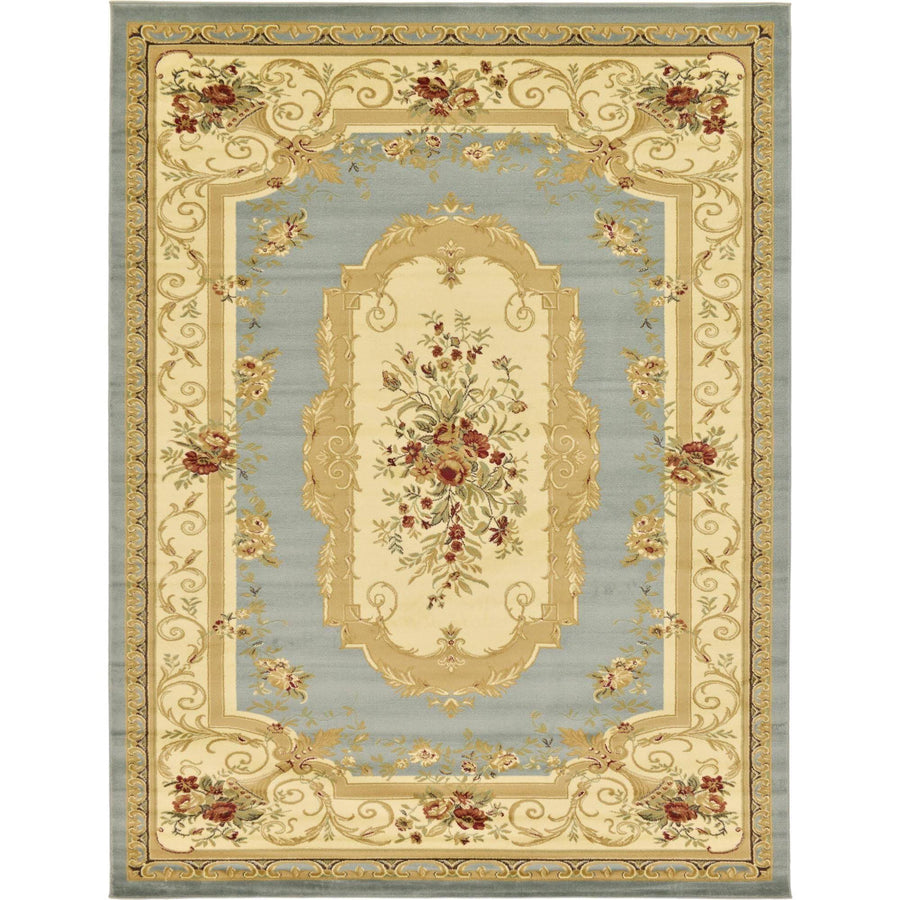 Unique Loom Henry Versailles Area Rug - 9' x 12' Light Blue