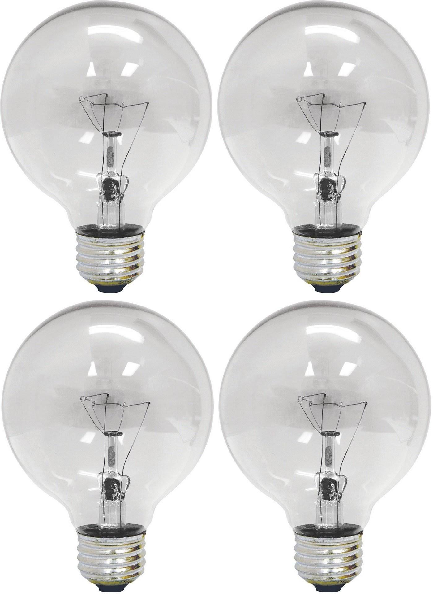GE Globe Bulb, Medium Base, 40 Watts, Clear 12980