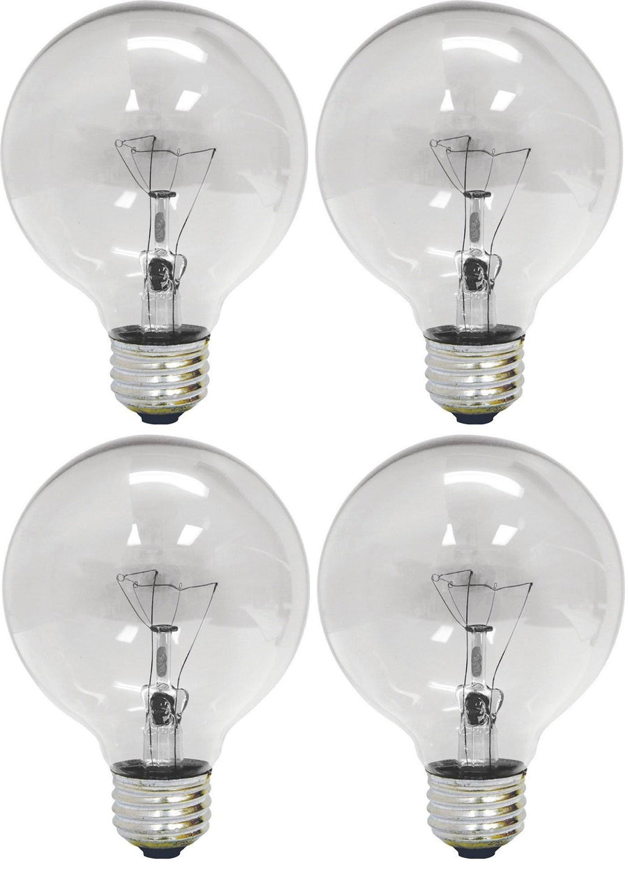 GE Globe Bulb, Medium Base, 40 Watts, Clear 12980