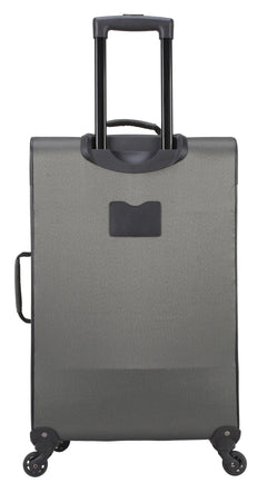 Protege 5 Piece Spinner Luggage Set, Includes 28 in Checked, 24 in Checked Bags, 20 in Carry - on, 15 in Boarding Tote and Matching Utility Bag, All Ages, Grey