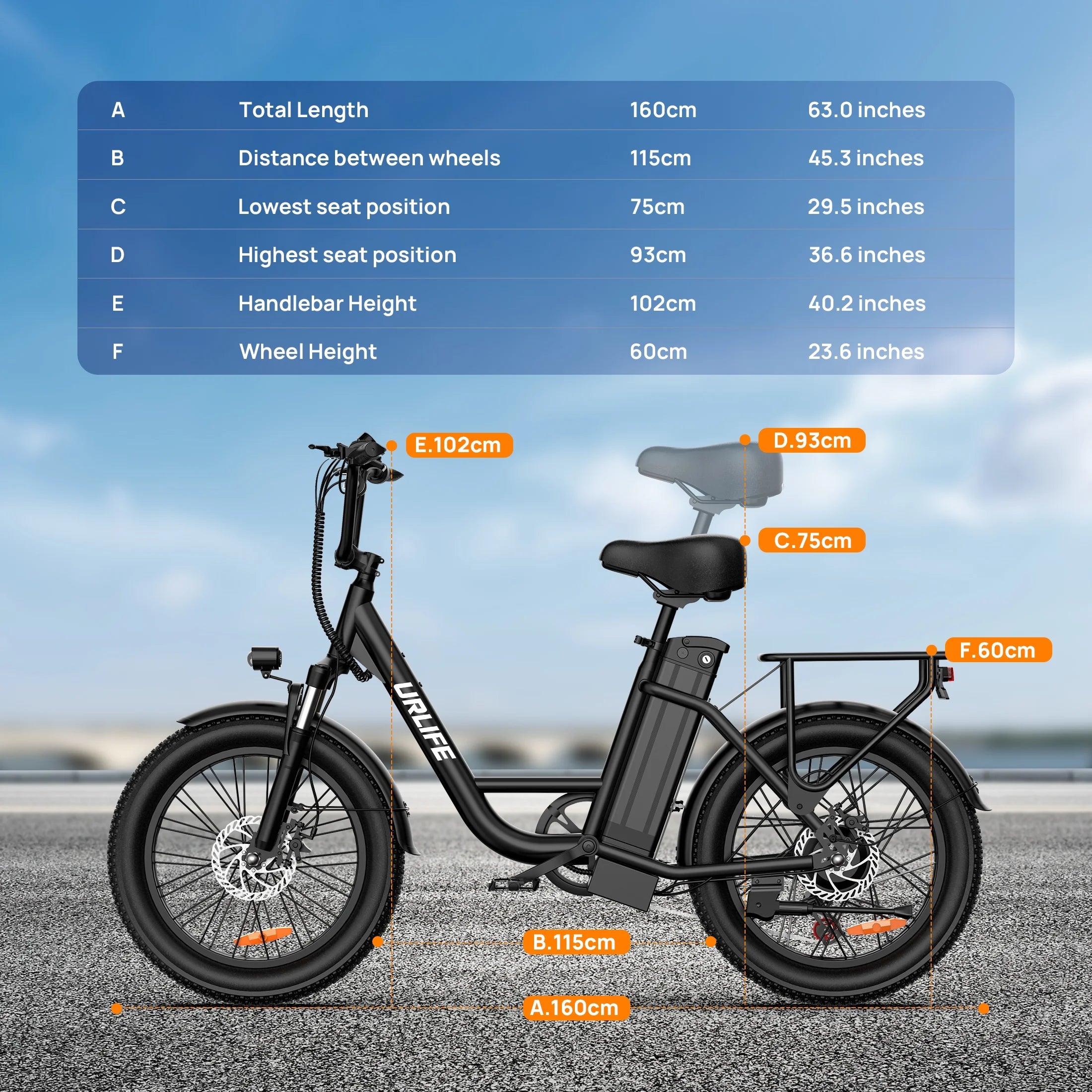 URLIFE 20" Electric Bike for Adults, 1000W Peak Motor, 48V 13AH Remobavle Battery, 7 - Speed Mountain Ebike, UL2849 - Black