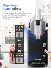 5 - in - 1 Slushie Machine, No Ice Needed, 15 Min Slushy Machine for Home with Self - Cleaning, Professional Frozen Drink Maker, 5 Preset Programs, Frozen Margaritas, Frapps, Milkshakes, and More, FOHERE