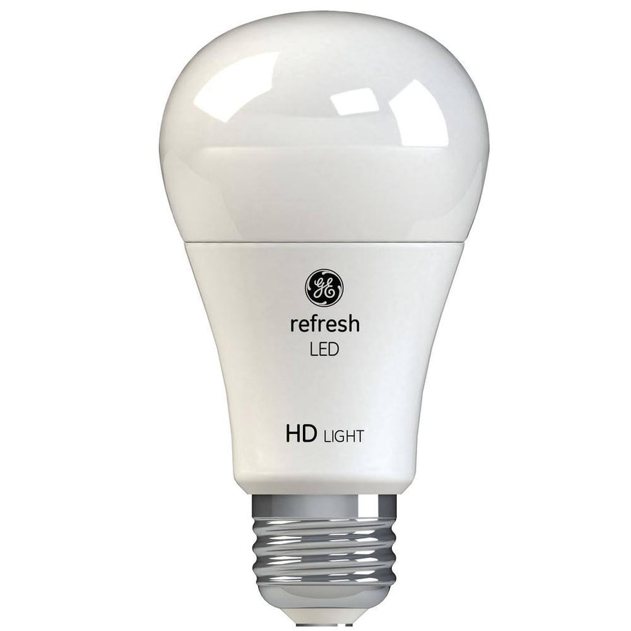 GE Refresh 60W Equivalent Daylight (5,000K) High Definition A19 Dimmable LED Light Bulb - 2 pack