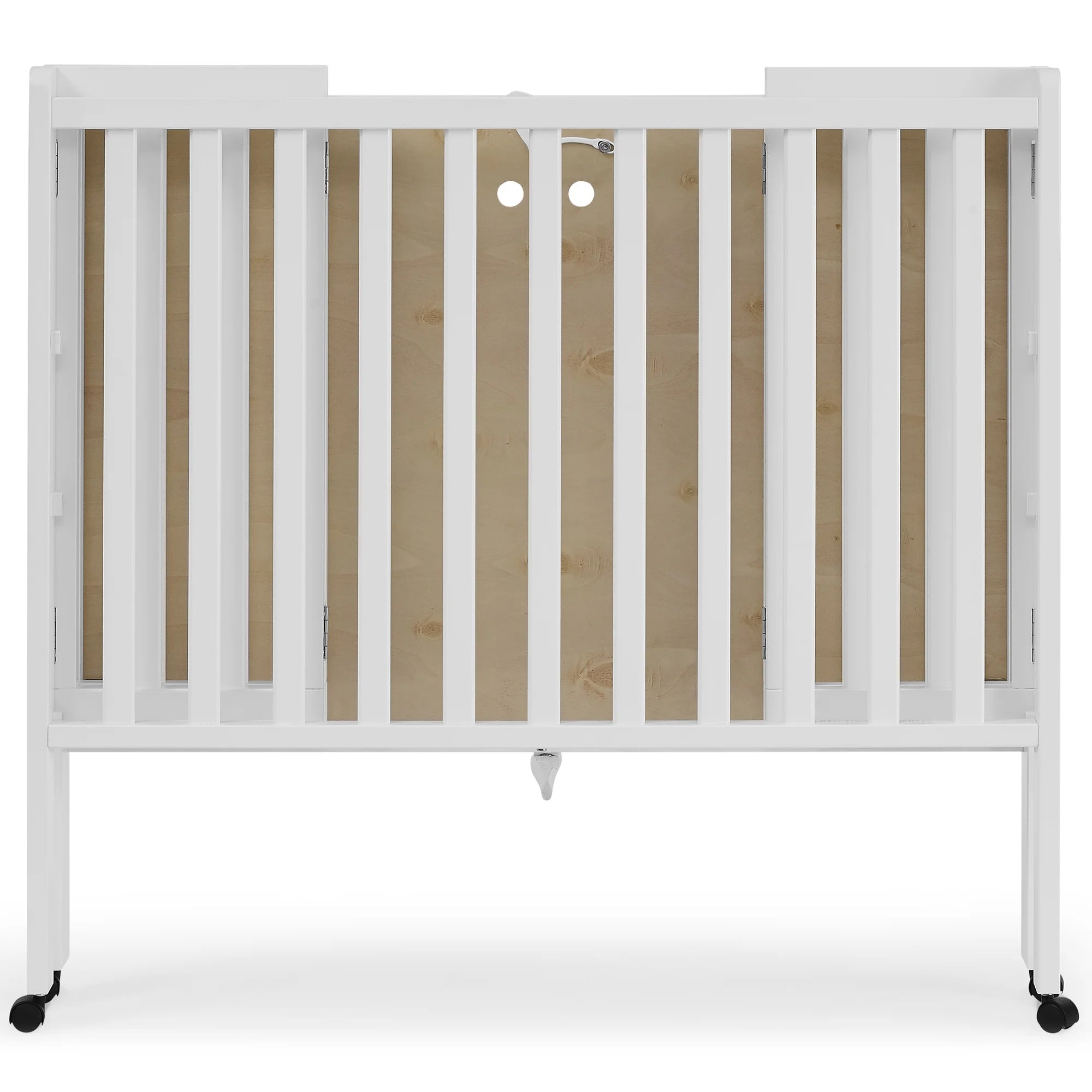 Delta Children Lee Portable Folding Mini Crib with 1.5 - Inch Mattress - Greenguard Gold Certified, Bianca White