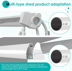 AECOJOY Retractable Awning Replacement, Sunshade Canopy for Patio Outdoor Awning (Without Frame), 280g/㎡ Polyester Fabric Cover