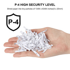 Bonsaii Paper Shredder 18 - Sheet Cross - Cut Shredder for Home Office with Wastebasket