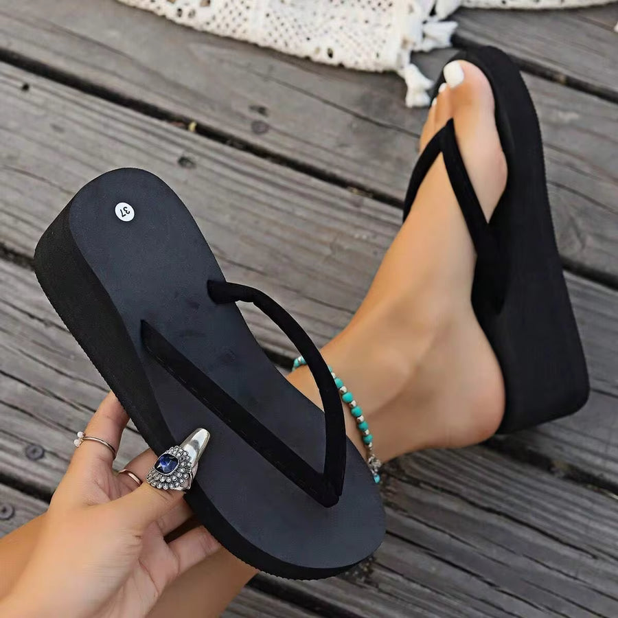 New Women's Fashion Cool Thong Platform Wedge Heel Sandals,Flip Flops,Spring Summer Outfits