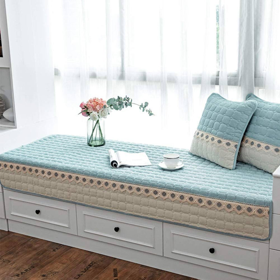 JeogYong Bay Window Cushion Seat Indoor, Farmhouse Window Seat Cushions Indoor for Bedroom, Non Slip Pads/Bay Window Sill Bench Cushions, 27.55 x