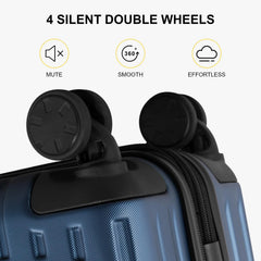LEVEL8 Grace EXT 20 Carry On Luggage With Wheels