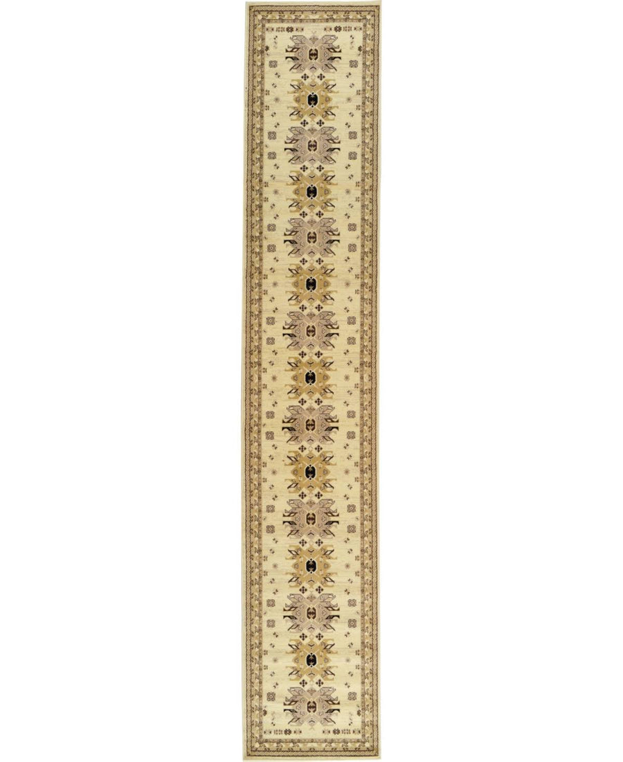 Unique Loom Oasis Taftan Ivory 3' x 16' 5 Runner Rug