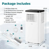 10000 BTU Portable Air Conditioner, 3-in-1 AC Unit, Fan & Dehumidifier with Sleep Mode, 24H Timer & Window Kit for Rooms up to 450 Sq. Ft