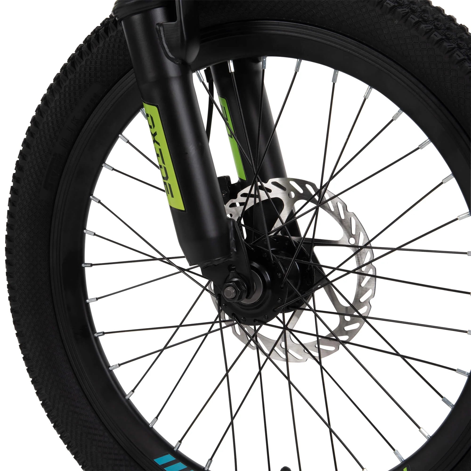 20 - Inch Oxide Boys Mountain Bike for Kids, Lime / Blue