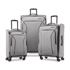 American Tourister X - Lite 3 - Piece Luggage Set with Spinner Wheels - Light Grey
