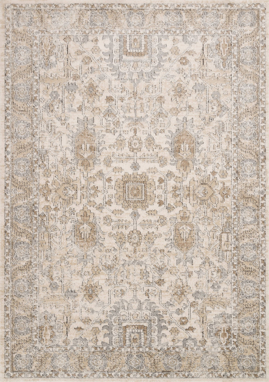 Loloi II Teagan TEA-03 Ivory Sand Rug - 6 ft 7 in x 9 ft 2 in