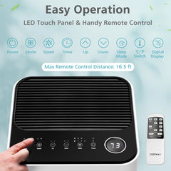 Costway 10000 BTU Portable Air Conditioner 3 - in - 1 Air Cooler with Fan Dehum Sleep Mode