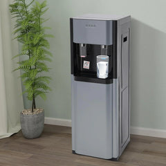 5.28 Gallon Bottom Loading Water Cooler Dispenser, 2 Temperatures Available with Hot, Cold, Practiacal Freestanding Water Dispenser for Both Home Offices Nurseries Kitchens.(Dark Gray)