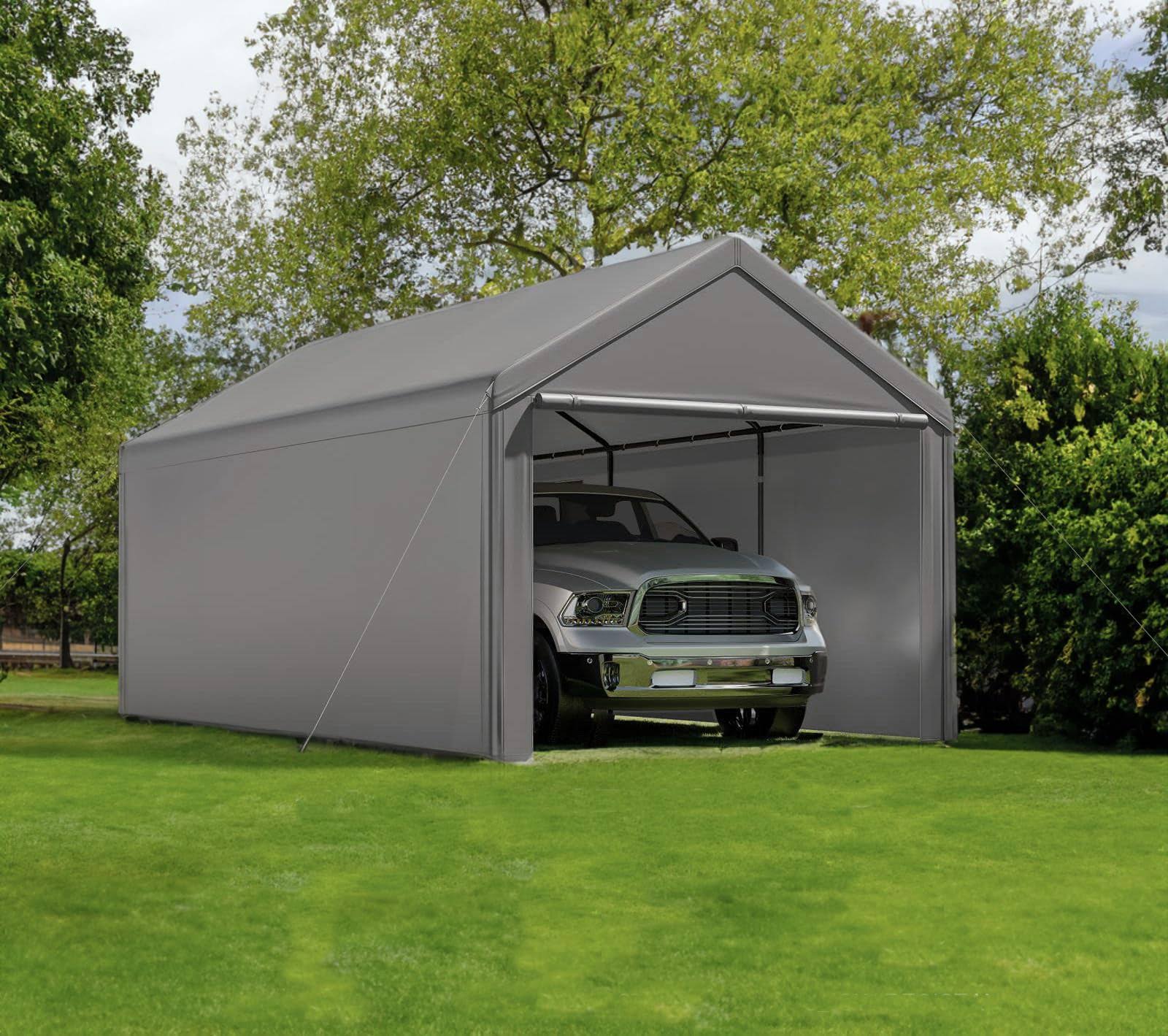 Outdoor Carport 10x20ft Heavy Duty Canopy Storage | adamsbargainshop