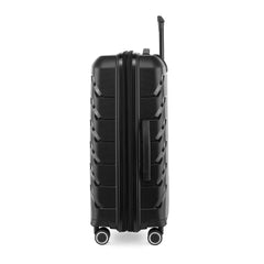 (2 Pack) PUR by Ifly Hardside 28" Checked Luggage, Black