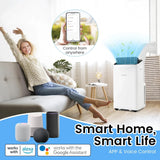 14000 BTU Inverter Portable Air Conditioner, WiFi Smart 3-in-1 AC Unit with Dehumidifier & Fan, App/Voice Control, Window Kit for 650 Sq. Ft Rooms