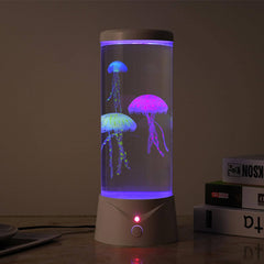 BiKiBao Jellyfish Lamp,LED Jellyfish Aquarium Fishtank Mood Lamp Rainbow Changing Effect for Kids Adults Home Office Decor Table Lamp Gifts for